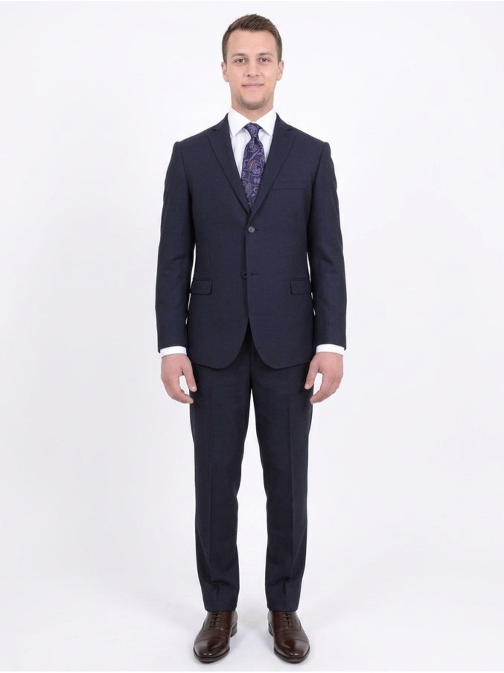 Zanetti • NWOT $399 Tailored Navy - Single-Breasted Blazer 100% Wool